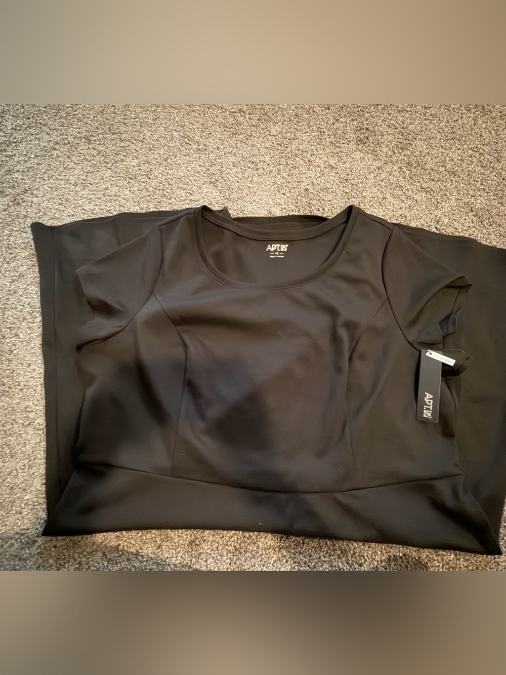 Apt. 9 Black Ponte Fit-and-Flare Dress
